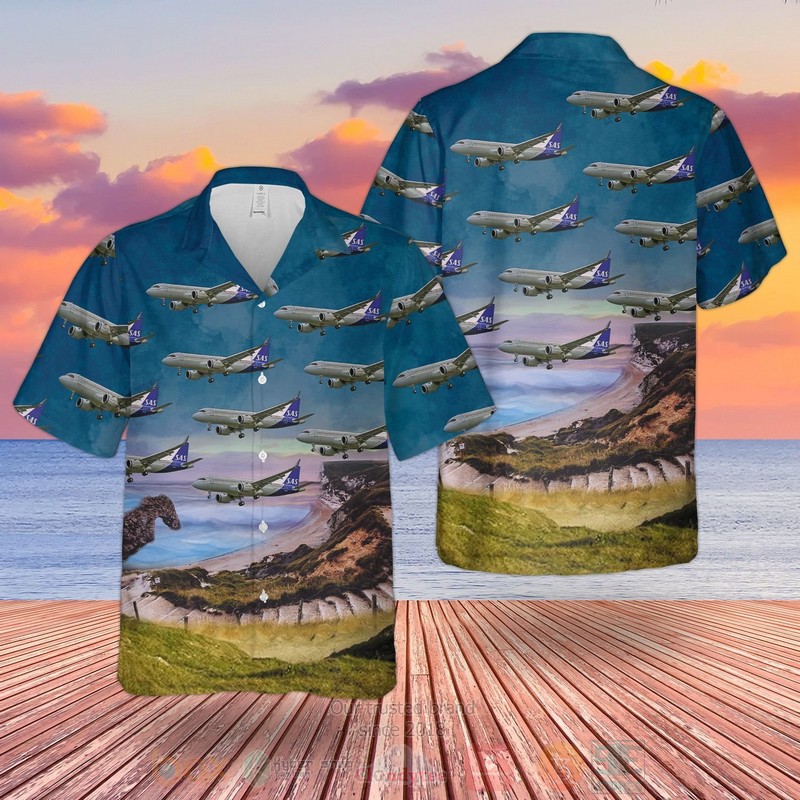 UK_Airlines_Scandinavian_Airlines_SAS_Airbus_A320neo_Hawaiian_Shirt_Short