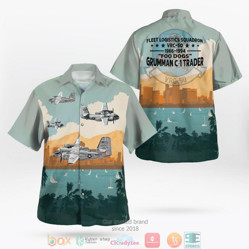 US_Navy_Grumman_C-1_Trader_Of_VRC-50_Foo_Dogs_Hawaiian_Shirt