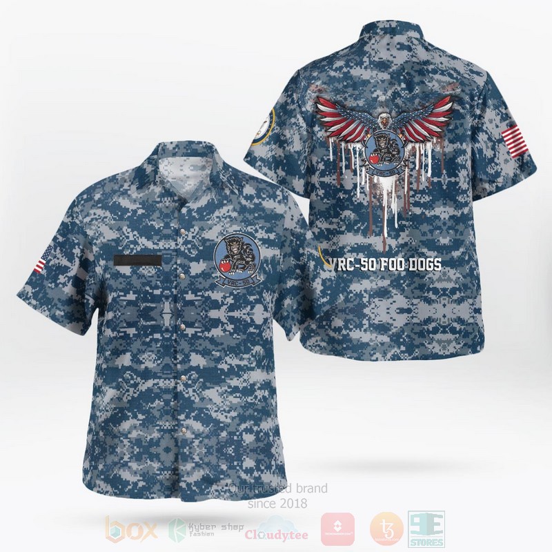 US_Navy_VRC-50_Foo_Dogs_Custom_Name_Hawaiian_Shirt