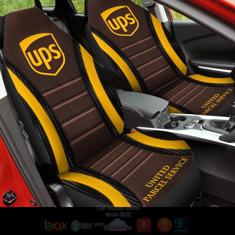 United_Parcel_Service_Brown-Yellow_Car_Seat_Cover