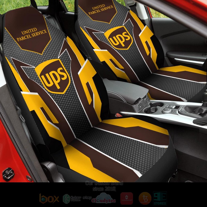 United_Parcel_Service_Yellow-Brown_Car_Seat_Cover