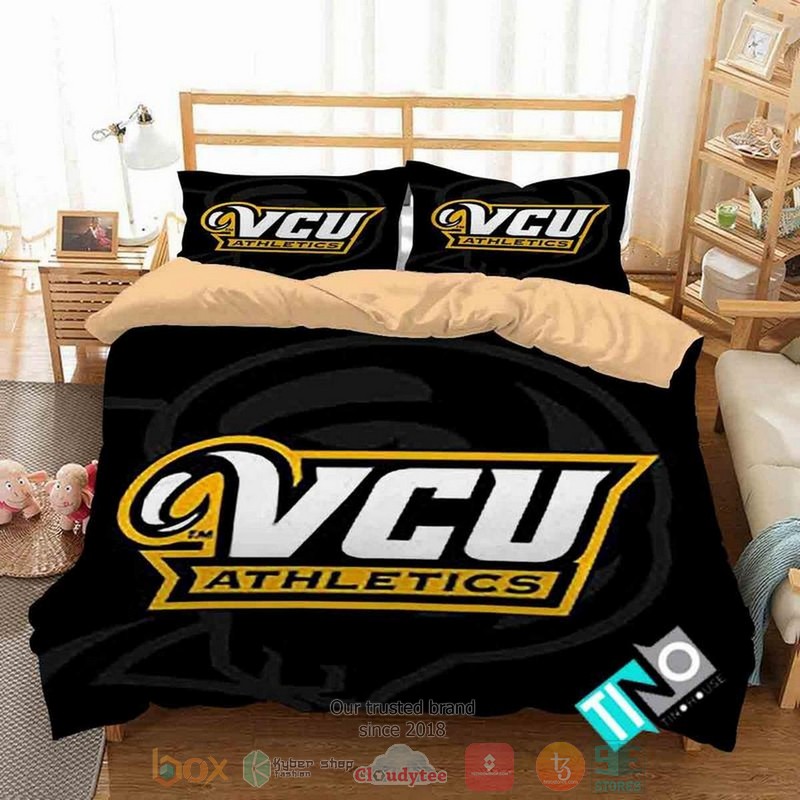 VCU_Rams_NCAA_black_Bedding_Set