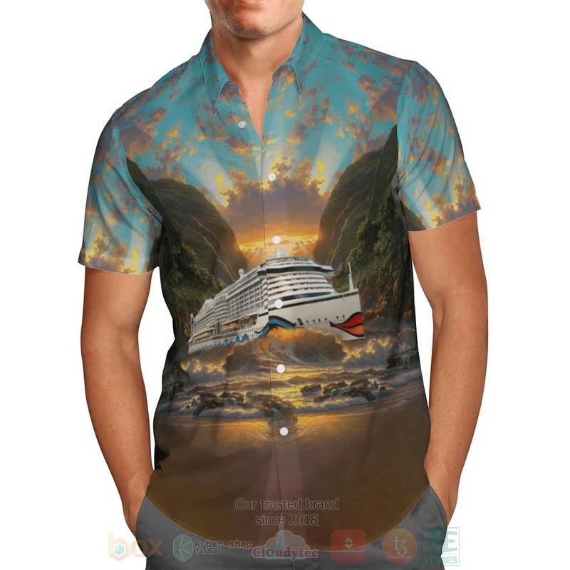 AIDA_Cruises_Brown_Hawaiian_Shirt_1