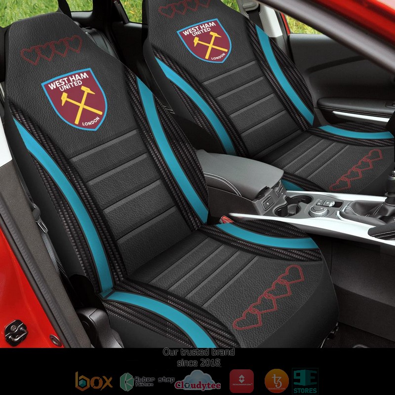 West_Ham_United_F.C_Red_Heart_Car_Seat_Covers