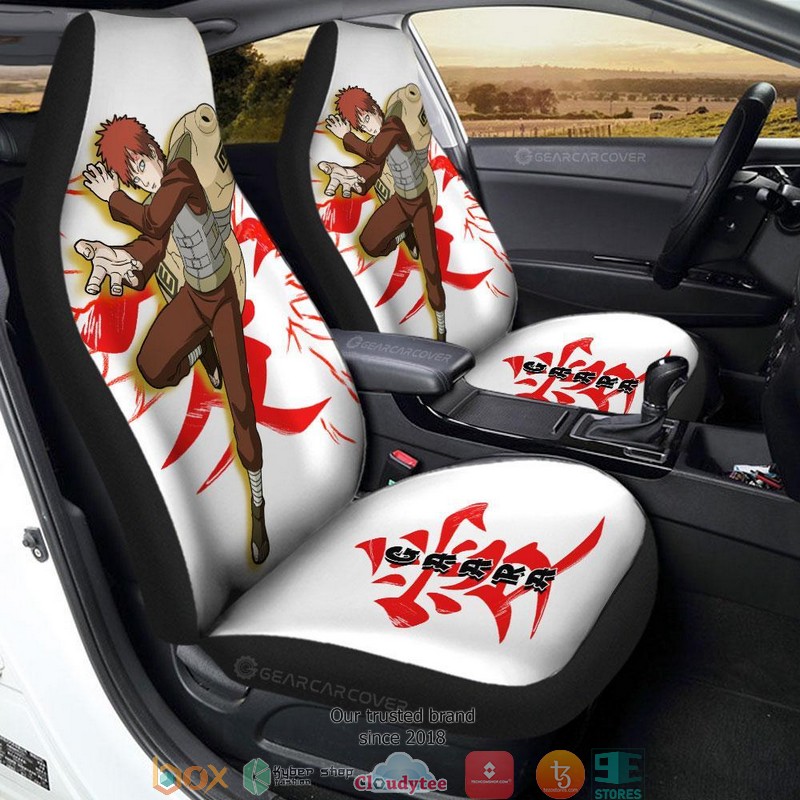 White_Gaara_Naruto_Anime_Car_Seat_Cover