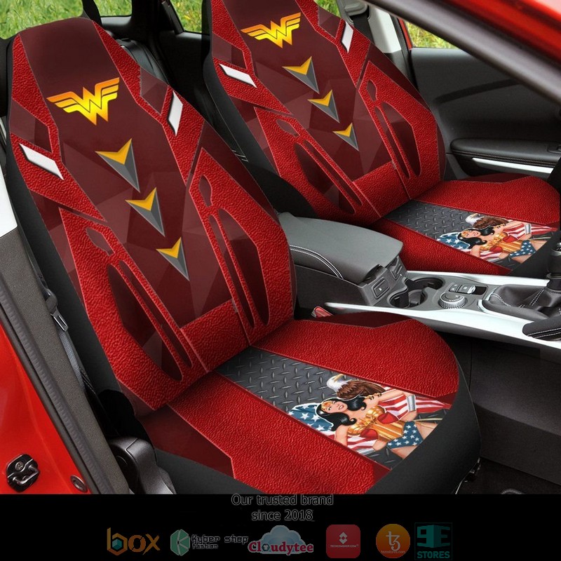 Wonder_Woman_American_flag_red_Car_Seat_Covers