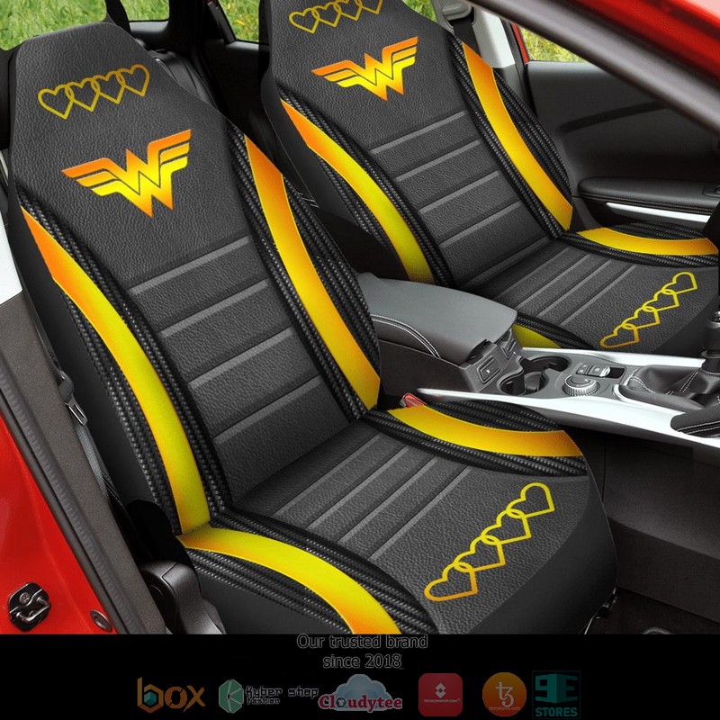 Wonder_Woman_logo_heart_Yellow_Car_Seat_Covers