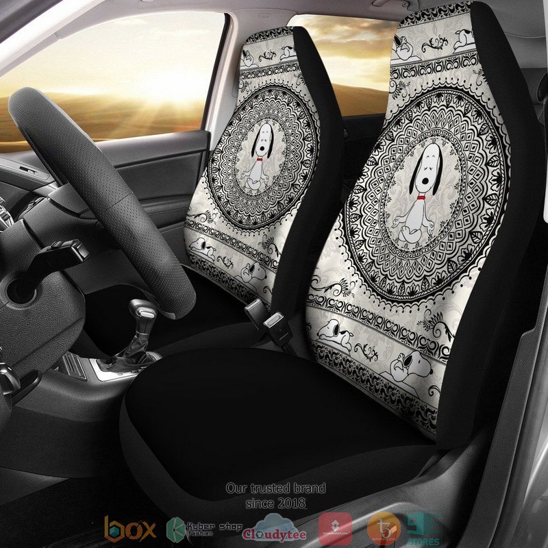 Yoga_Snoopy_Art_Design_Car_Seat_Covers
