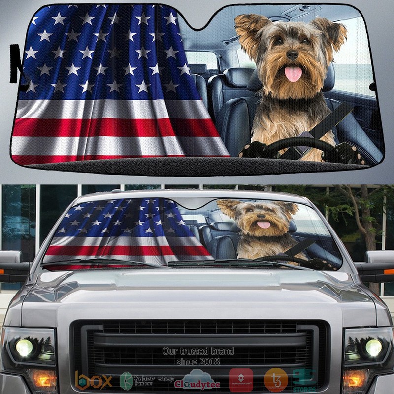 Yorkshire_Terrier_And_American_Flag_Independent_Day_Car_Sunshade
