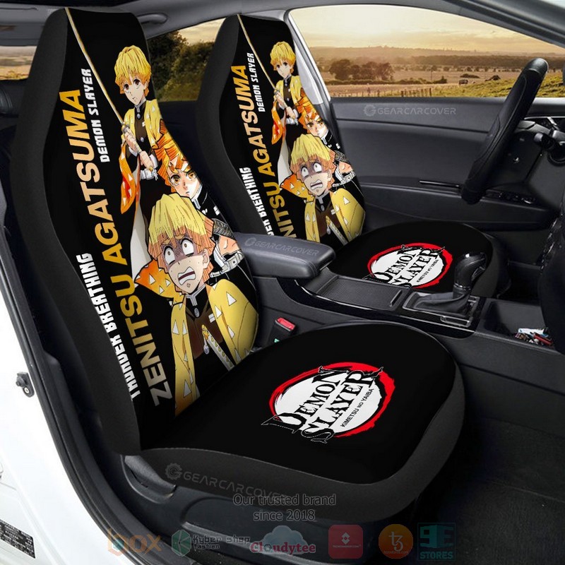 Zenitsu_Agatsuma_Demon_Slayer_Anime_Car_Seat_Cover