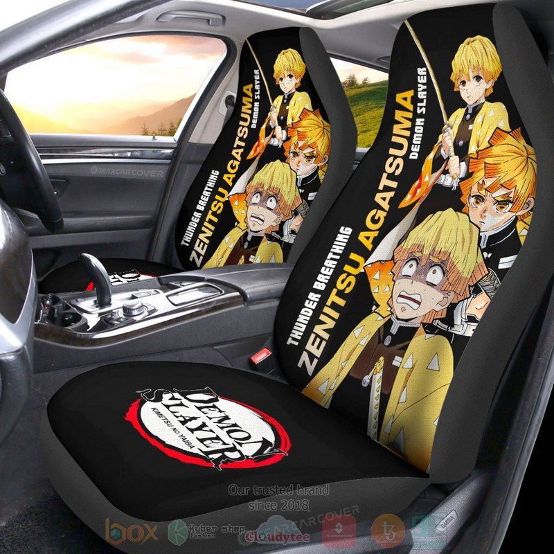 Zenitsu_Agatsuma_Demon_Slayer_Anime_Car_Seat_Cover_1