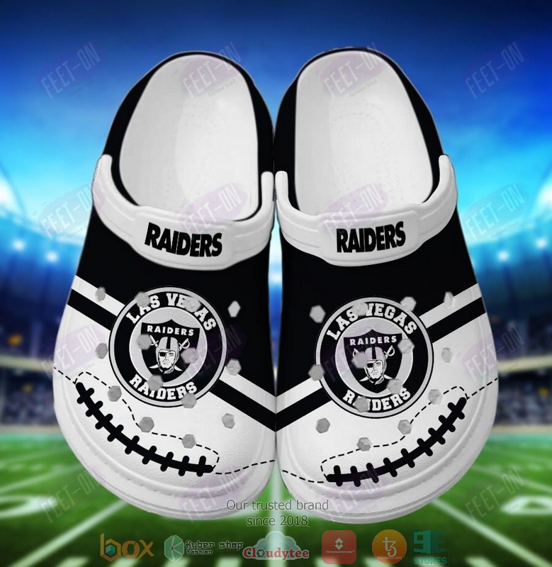 NFL_Las_Vegas_Raiders_White-Black_Crocband_Crocs_Clog_Shoes