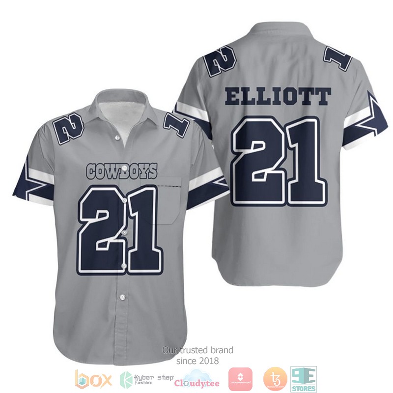21_Ezekiel_Elliott_Cowboys_Jersey_Inspired_Style_Hawaiian_Shirt