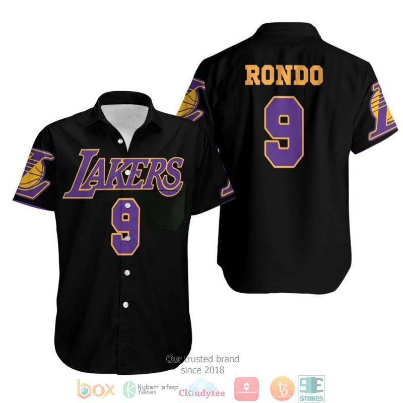 9_Rajon_Rondo_Lakers_Jersey_Inspired_Style_Hawaiian_Shirt