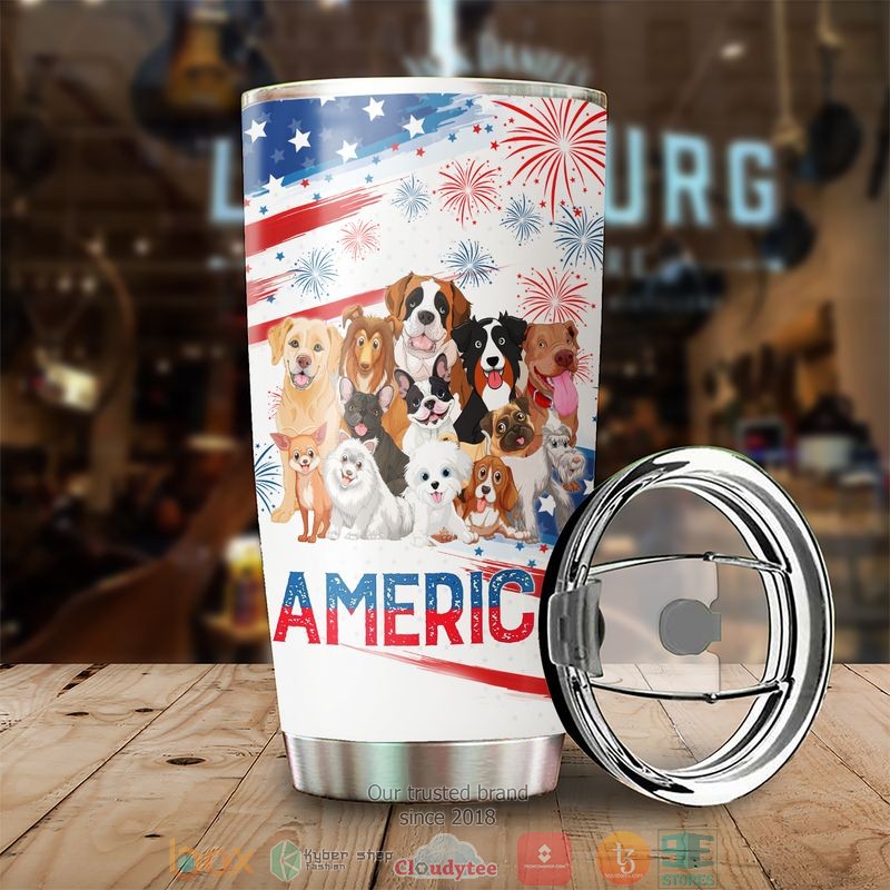 A_bunch_of_dogs_America_Indepence_day_Tumbler_1