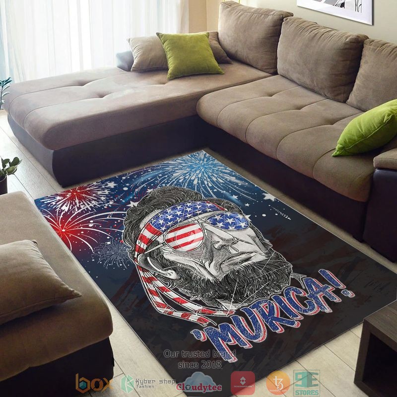 Abraham_Lincoln_Murica_firework_America_Indepence_day_Rug