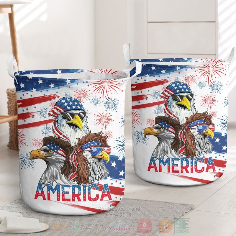 American_Eagle_Flag_Independence_Day_Laundry_Basket