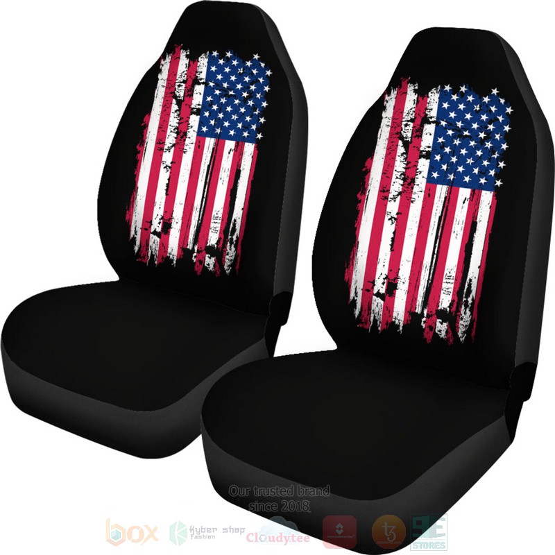 American_Flag_On_Black_Car_Seat_Cover_1