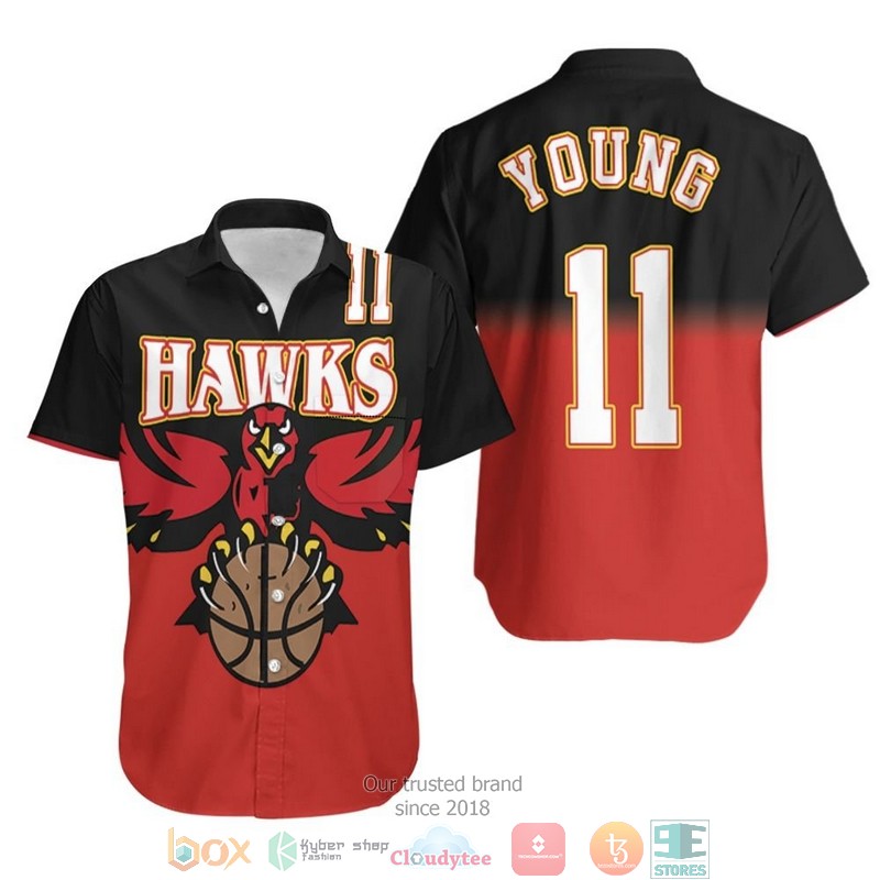 Atlanta_Hawks_Trae_Young_11_Black_And_Red_Jersey_Inspired_Style_Hawaiian_Shirt