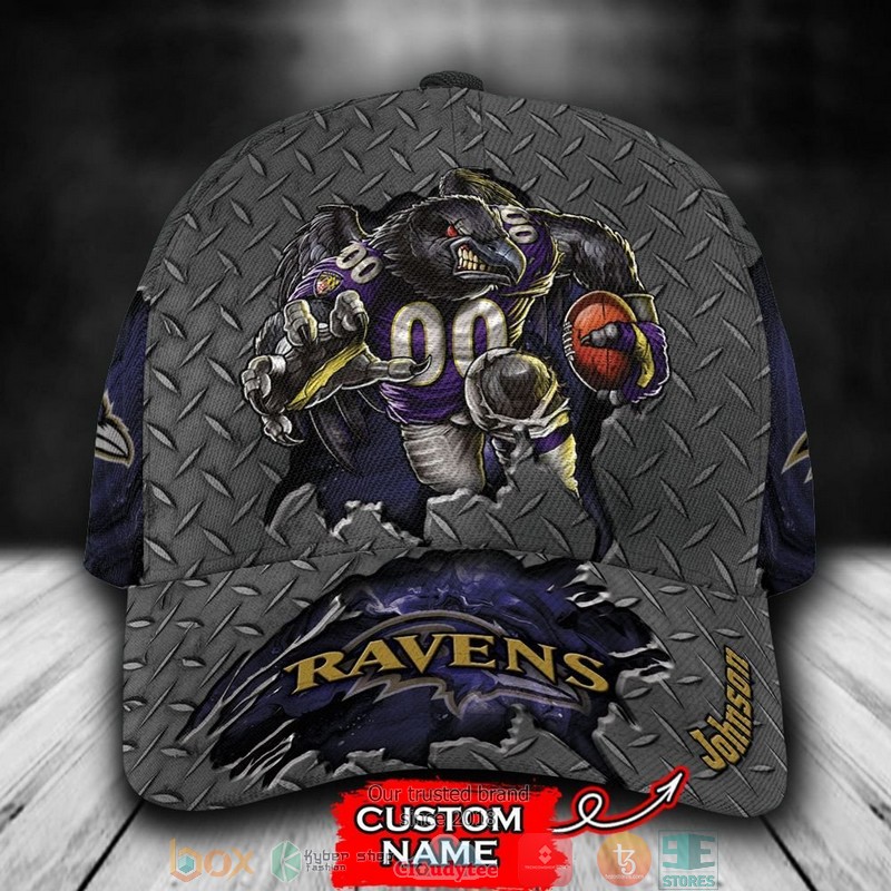 Baltimore_Ravens_Mascot_NFL_Custom_Name_Cap