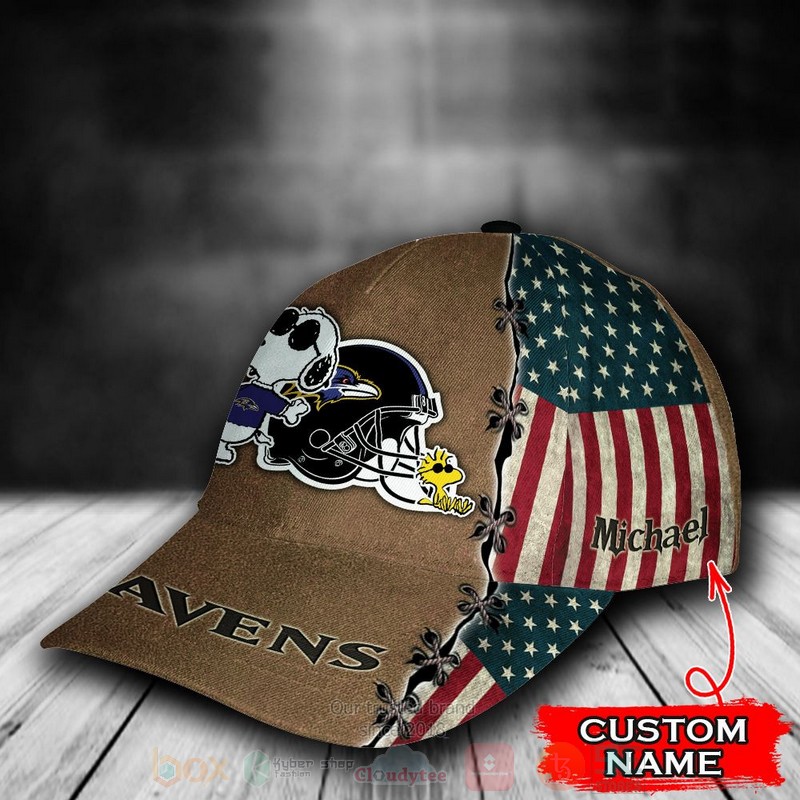 Baltimore_Ravens_Snoopy_NFL_Custom_Name_Cap_1