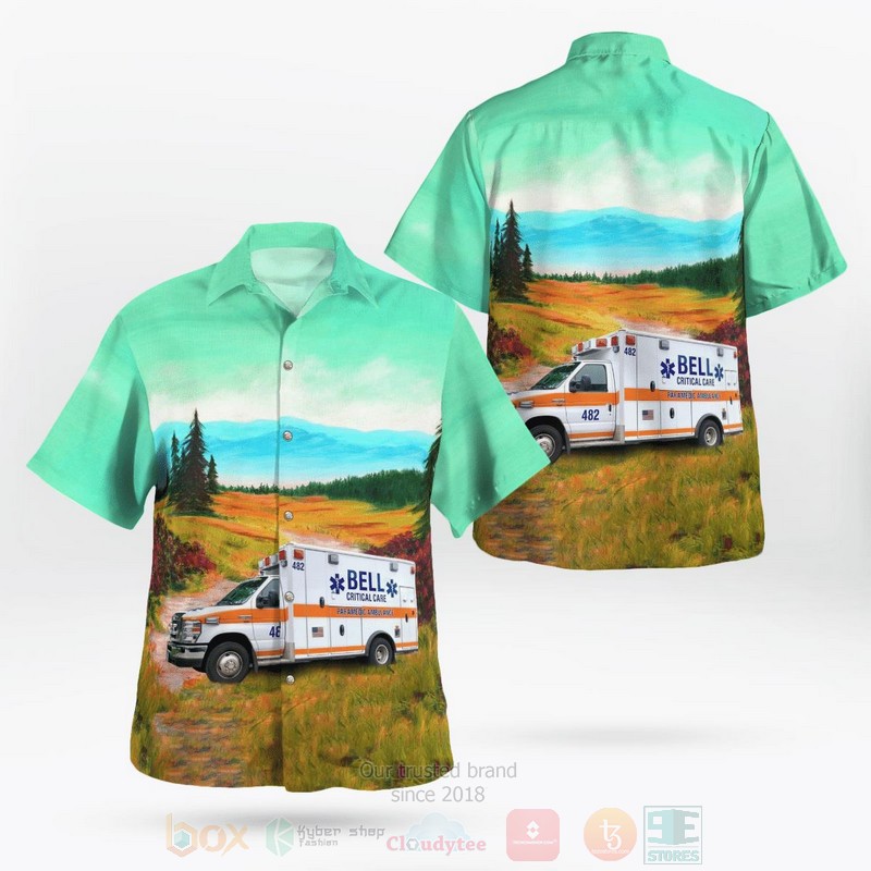 Bell_Ambulance_Milwaukee_Wisconsin_Ambulance_Mountain_Sunset_Hawaiian_Shirt