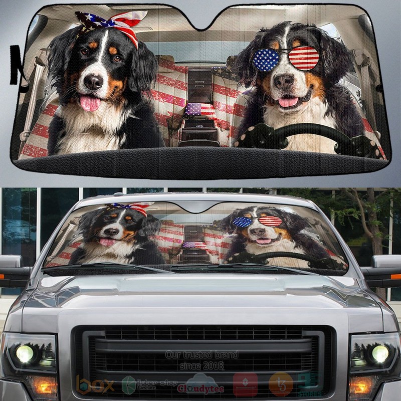 Bernese_Mountain_Dog_American_Flag_Independence_Day_Car_Sun_Shade