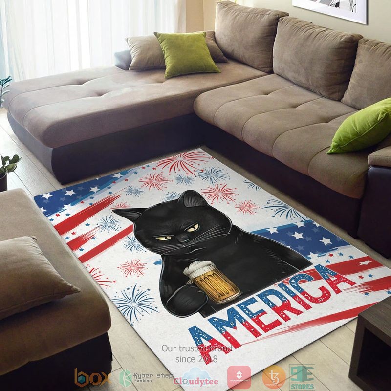 Black_Cat_Beer_America_Indepence_day_Rug