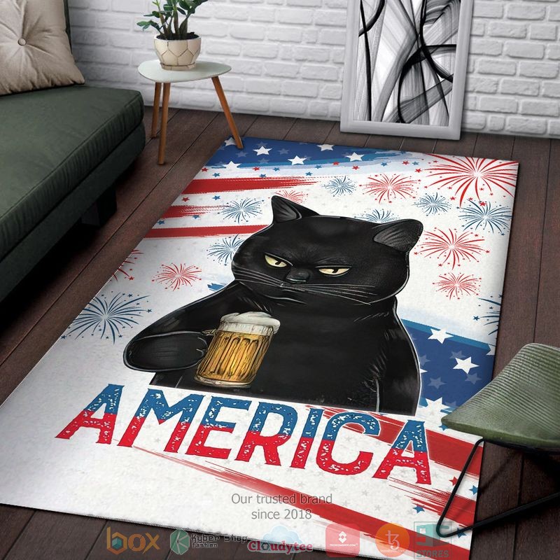 Black_Cat_Beer_America_Indepence_day_Rug_1