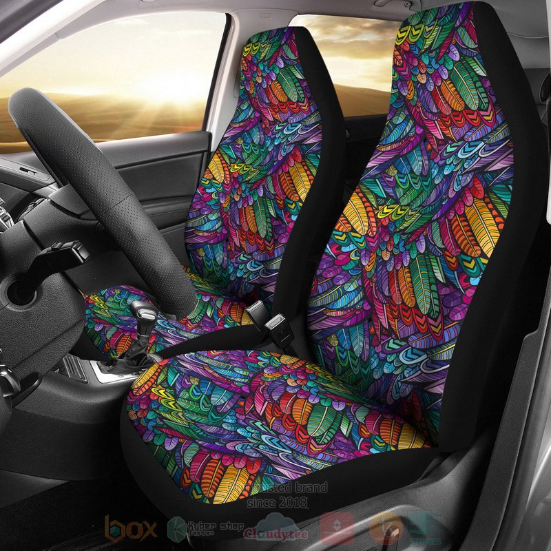 Boho_Feathers_Car_Seat_Cover