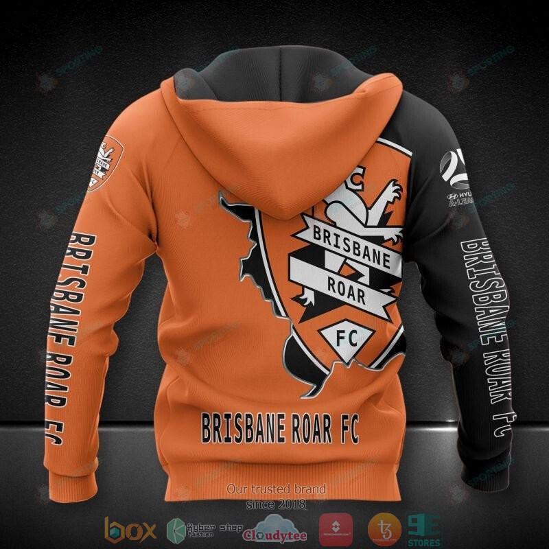 Brisbane_Roar_FC_Black_orange_3D_Hoodie_Shirt_1