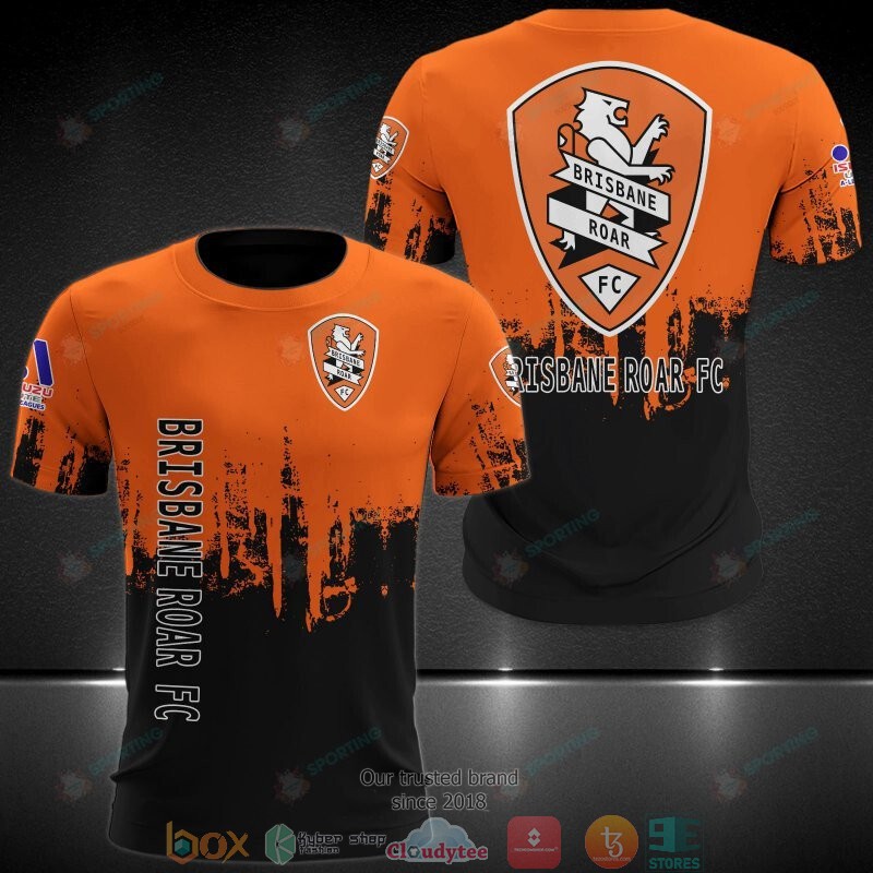 Brisbane_Roar_FC_logo_3D_Shirt_Hoodie