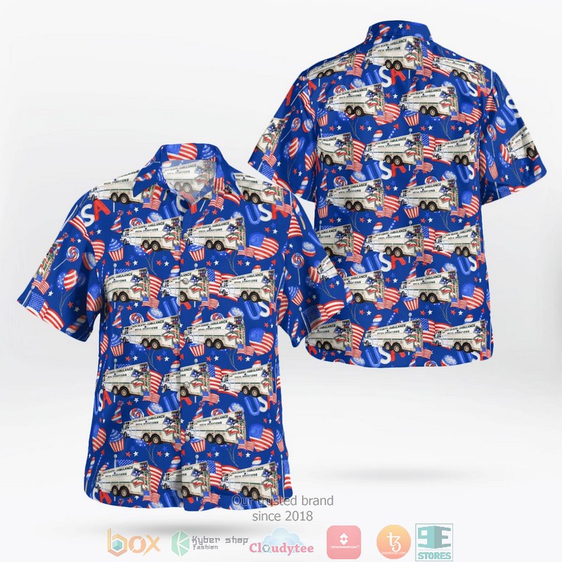 Brookhaven_New_York_South_Country_Ambulance_Specail_Operations_4th_Of_July_Aloha_Shirt