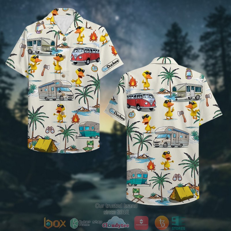 Camping_Duck_Campers__Duck_Pattern_Hawaiian_Shirt_1