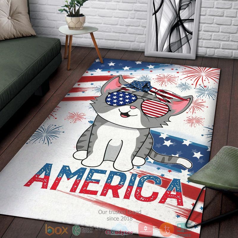 Cat_America_America_Indepence_day_Rug_1
