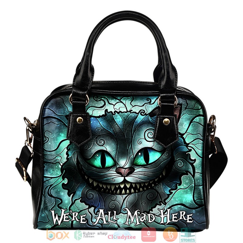 Cat_WeRe_All_Mad_Here_Leather_Handbag