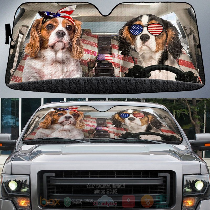 Cavalier_King_Charles_Spaniel_American_Flag_Independence_Day_Car_Sun_Shade