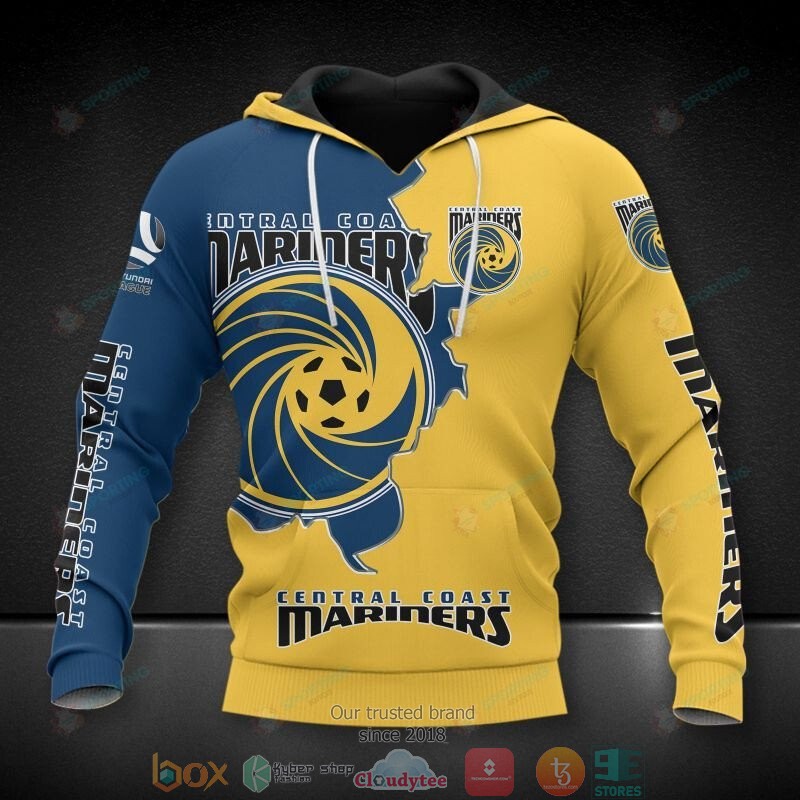 Central_Coast_Mariners_yellow_blue_3D_Hoodie_Shirt
