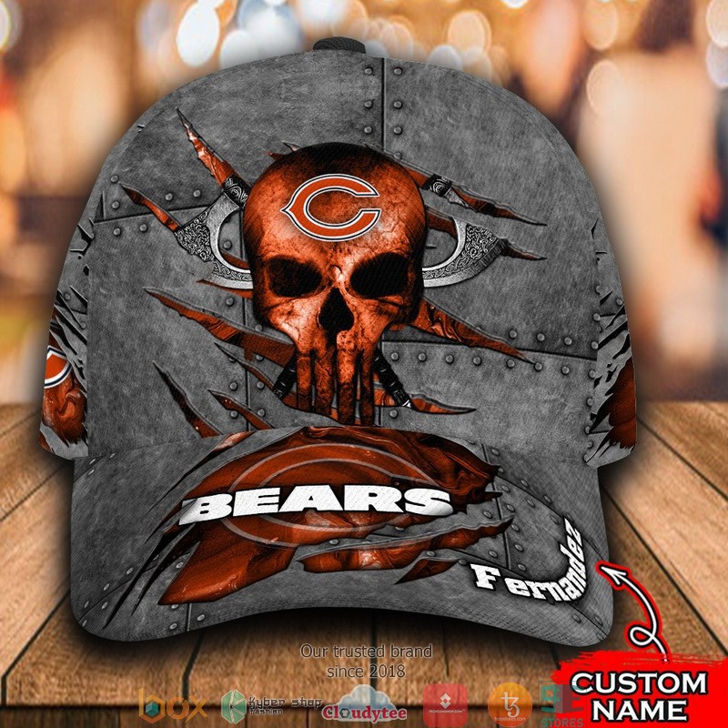 Chicago_Bears_Skull_NFL_Custom_Name_Cap
