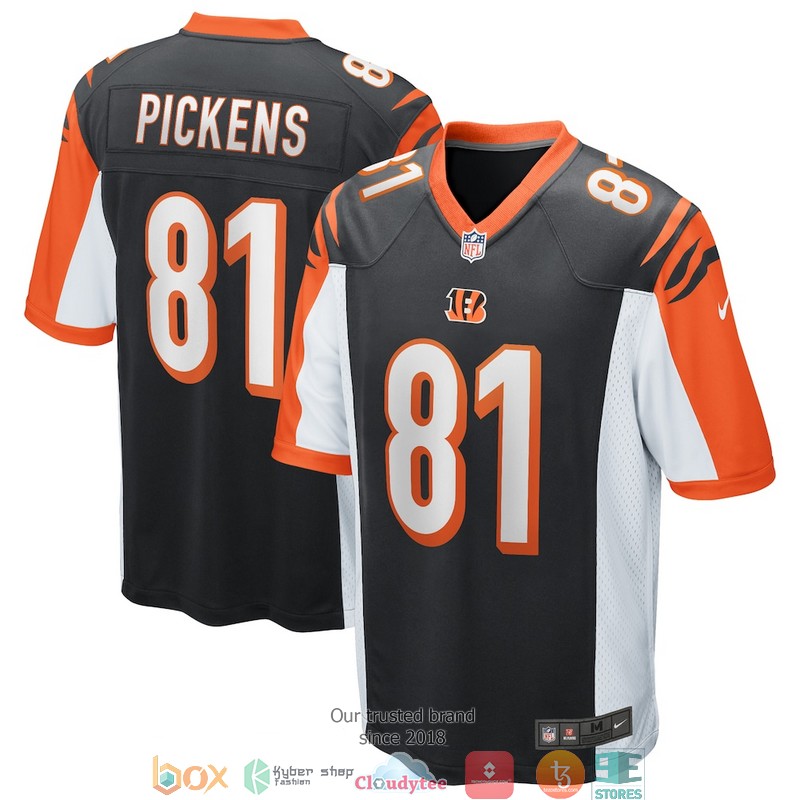 Cincinnati_Bengals_81_Carl_Pickens_Black_Game_Retired_Football_Jersey