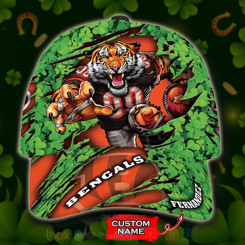 Cincinnati_Bengals_St_Patrick_Day_NFL_Mascot_Custom_Name_Cap