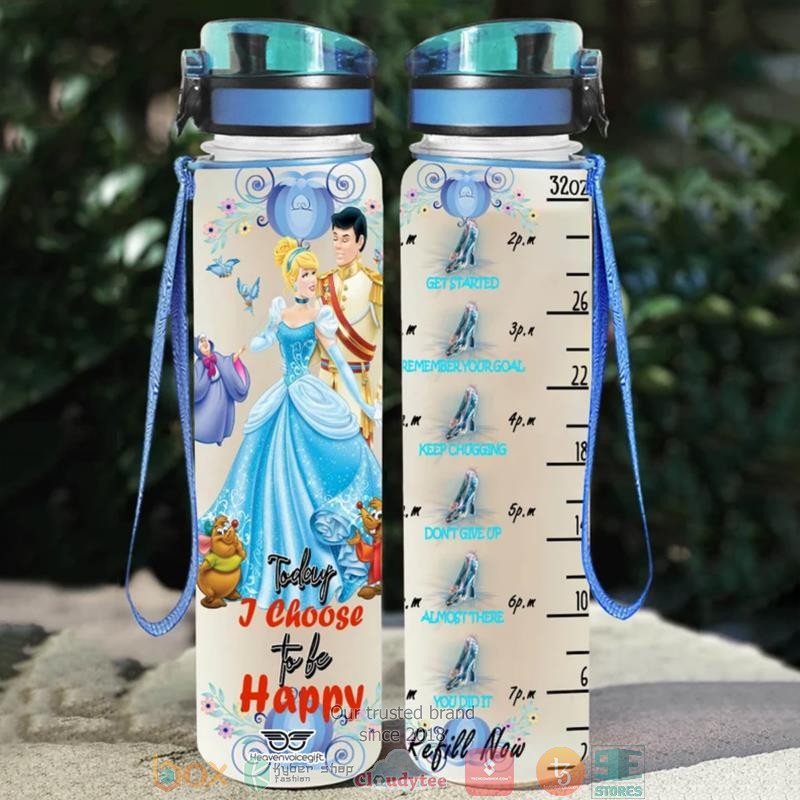 Cinderella_Today_I_Choose_Happy_Water_Bottle