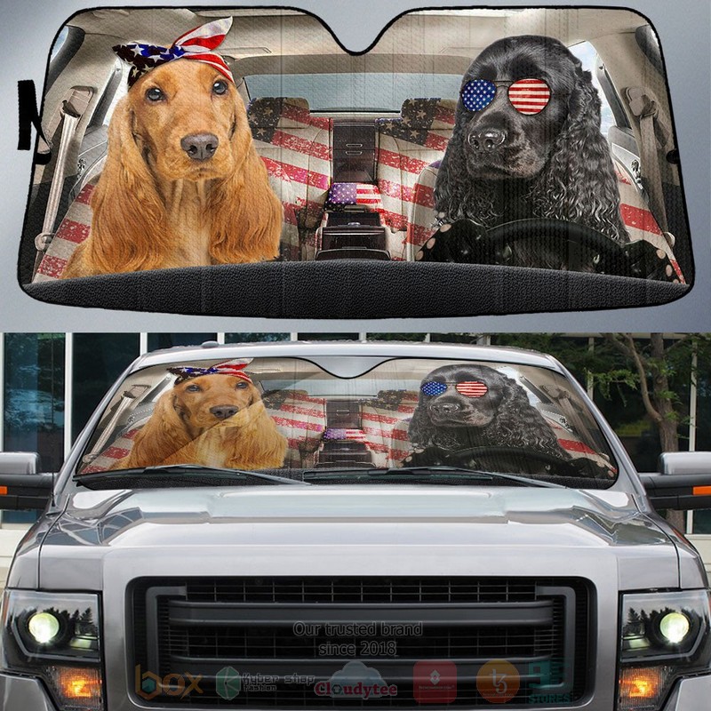 Cocker_Spaniel_American_Flag_Independence_Day_Car_Sun_Shade
