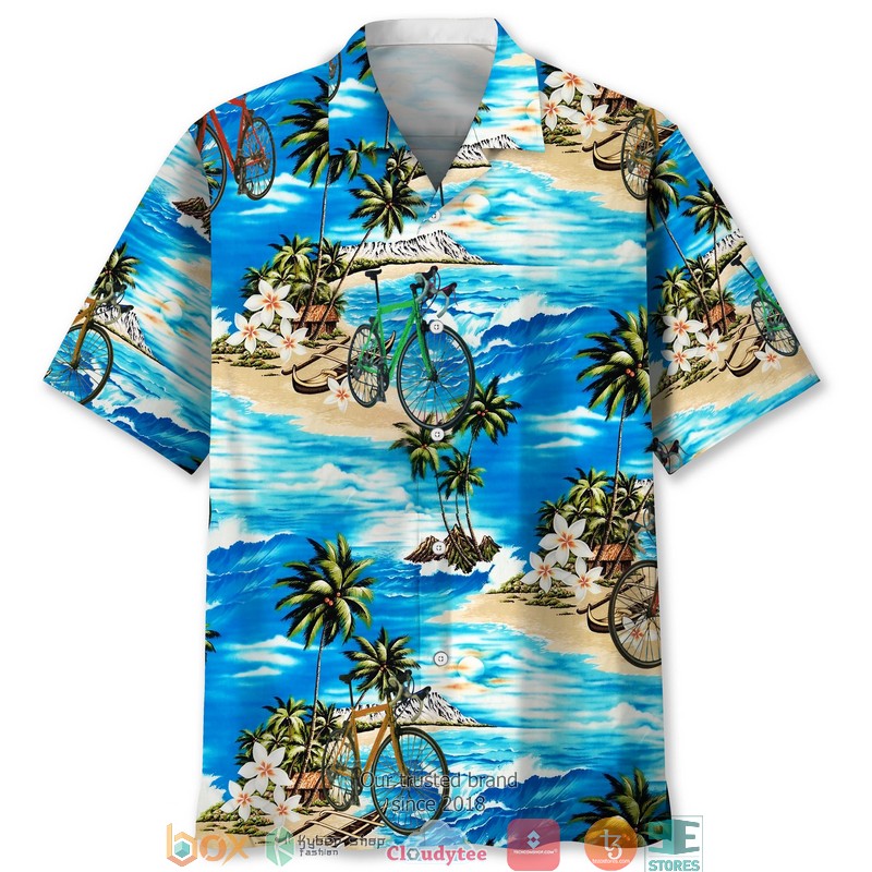 Cycling_Blue_Beach_Hawaiian_Shirt