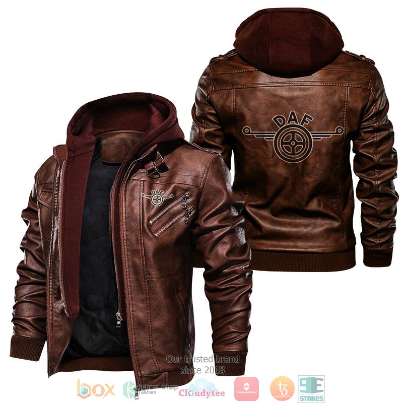 DAF_Truck_logo_Leather_Jacket