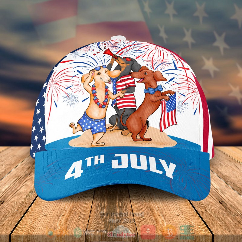 Dachshund_4th_July_Independence_Day_Is_Coming_Cap