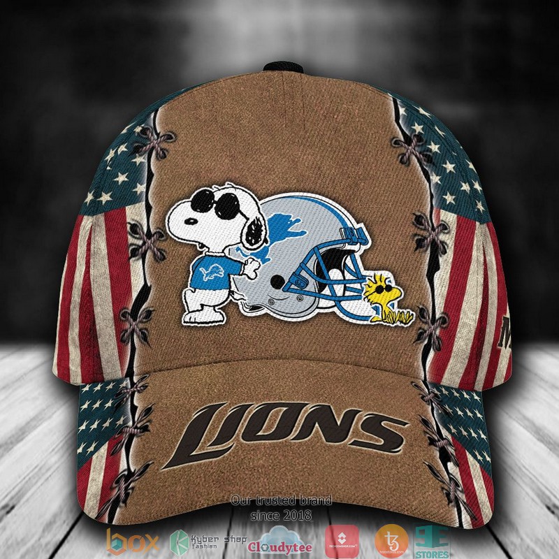 Detroit_Lions_Snoopy_NFL_Custom_Name_Cap