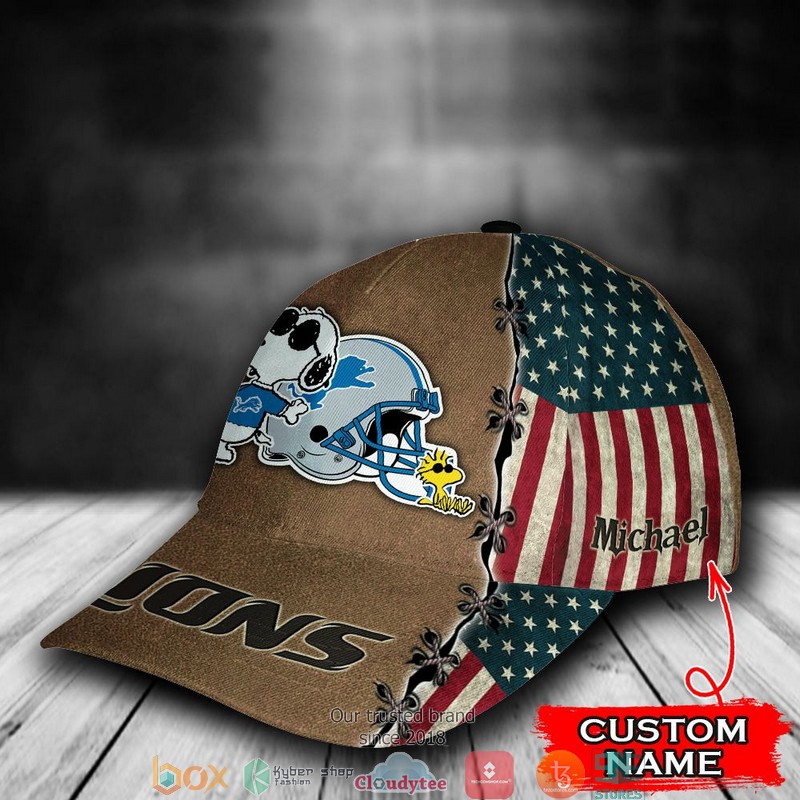 Detroit_Lions_Snoopy_NFL_Custom_Name_Cap_1