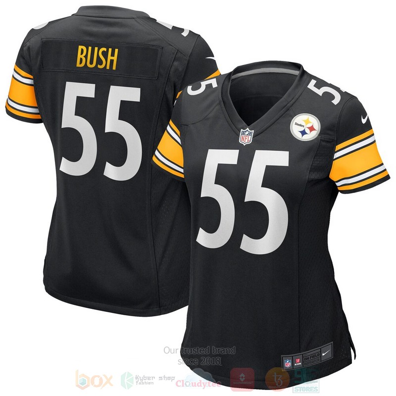 Devin_Bush_Black_Pittsburgh_Steelers_Football_Jersey