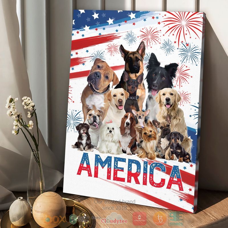 Dog_group_America_Independence_Day_Canvas_1